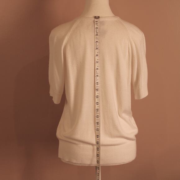 Designers Originals Women's Short Sleeve SUPER SOFT Knit Top White sz M - Picture 6 of 9